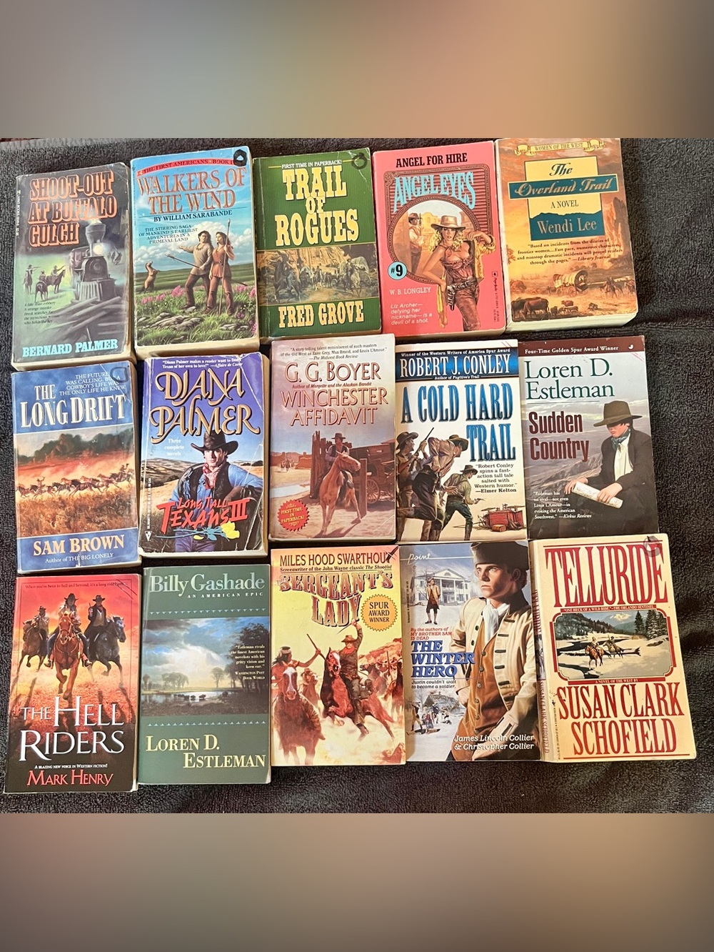 Lot of 15 Vintage Western Paperback Novels